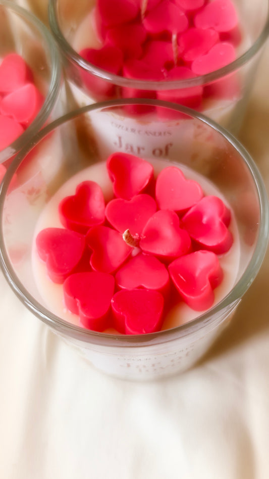 Mini hearts Jar Candle