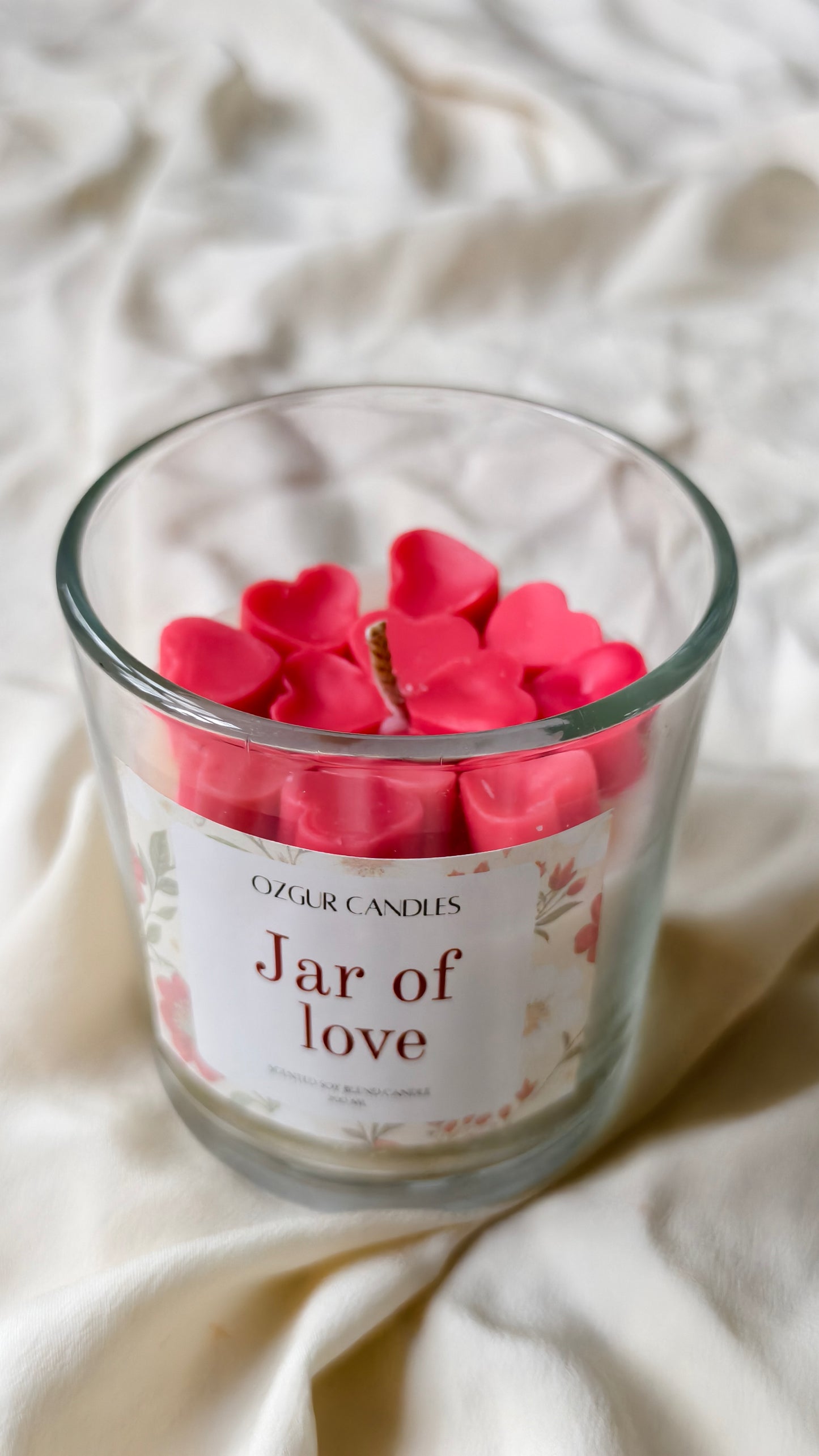Mini hearts Jar Candle