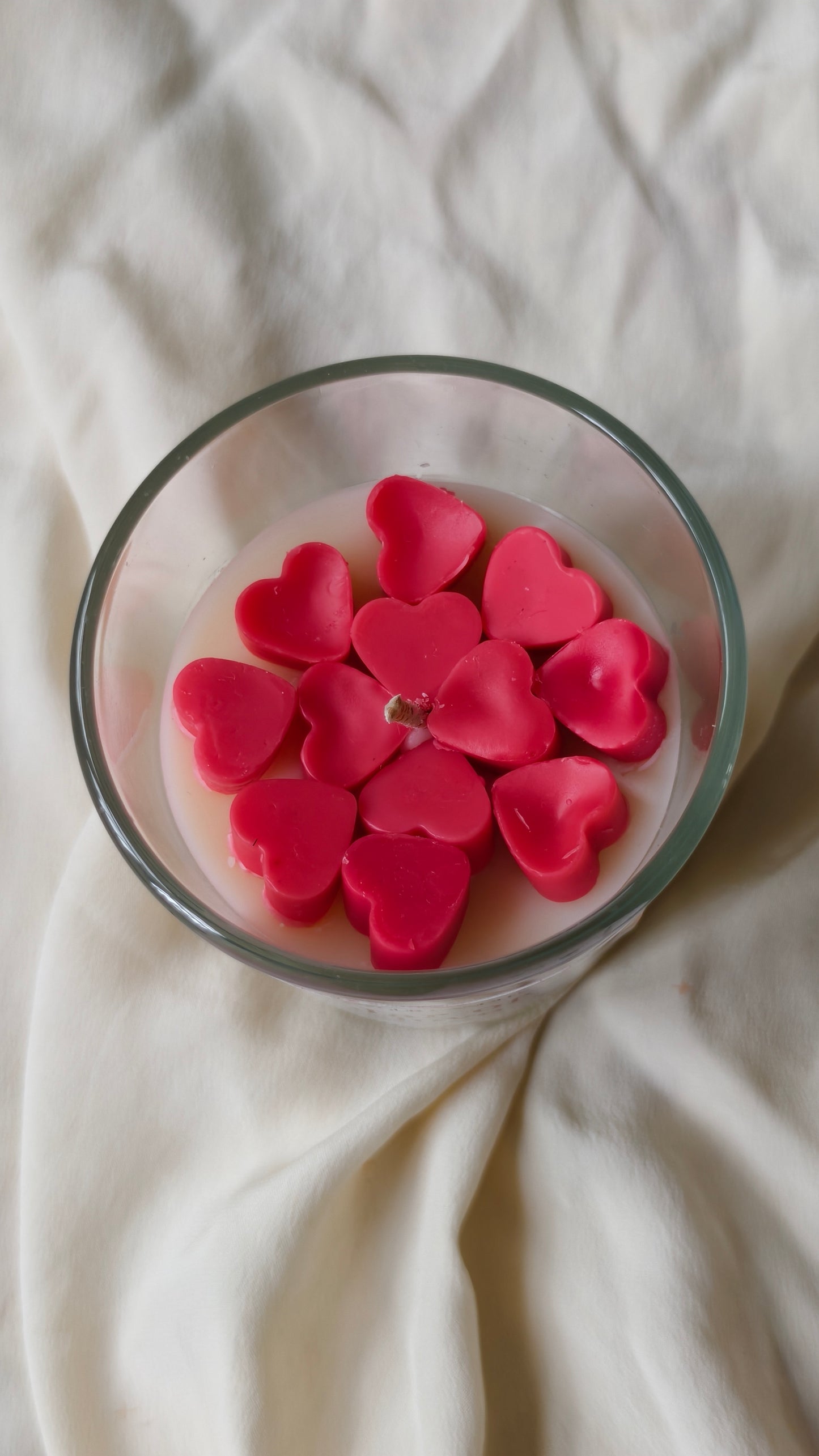 Mini hearts Jar Candle