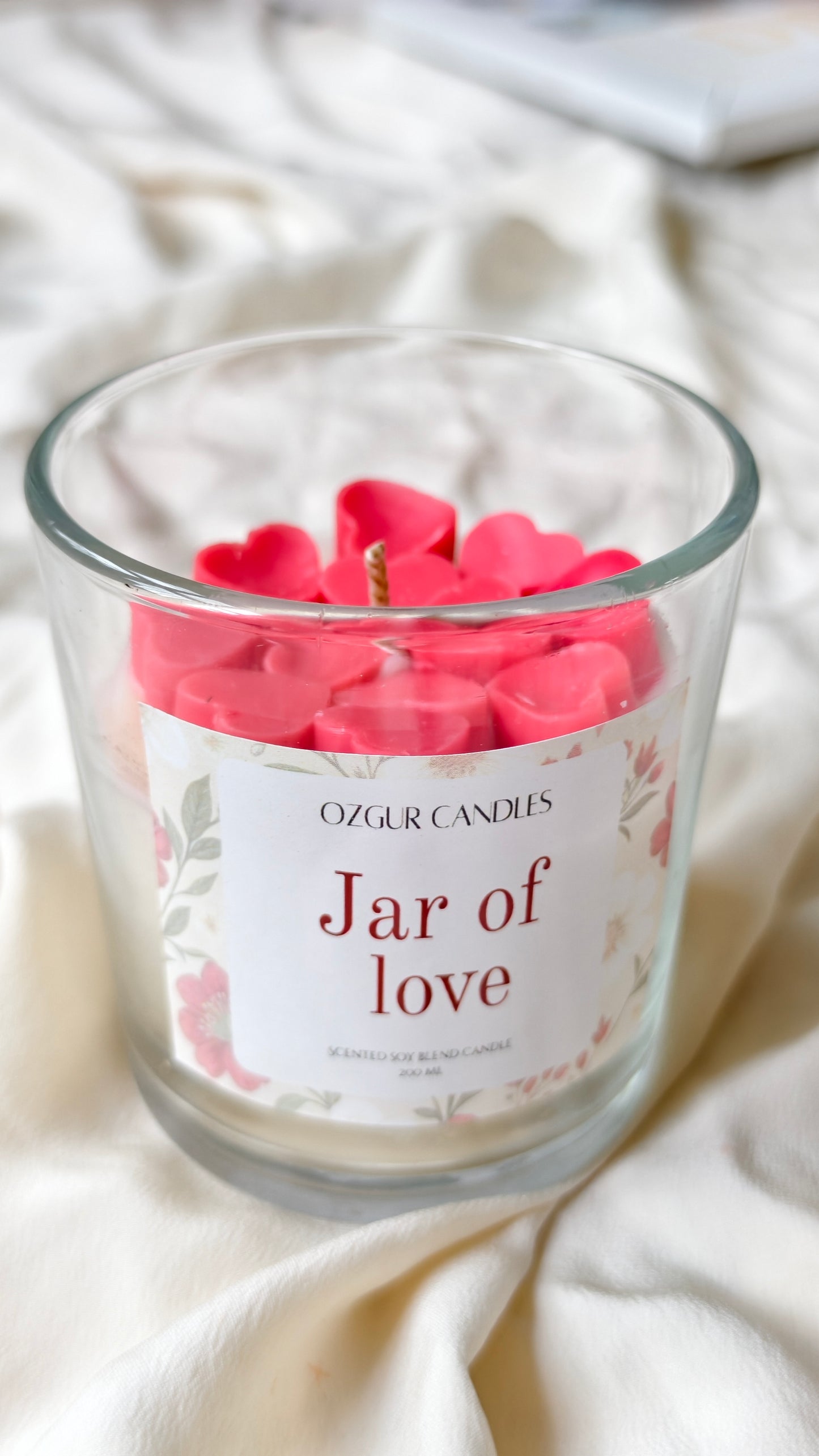 Mini hearts Jar Candle